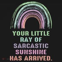 Your Little Ray Of Sarcastic Sunshine Has Arrived Rainbow  Women's Hoodie thumb 2