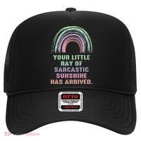 Your Little Ray Of Sarcastic Sunshine Has Arrived Rainbow  Hat thumb 0