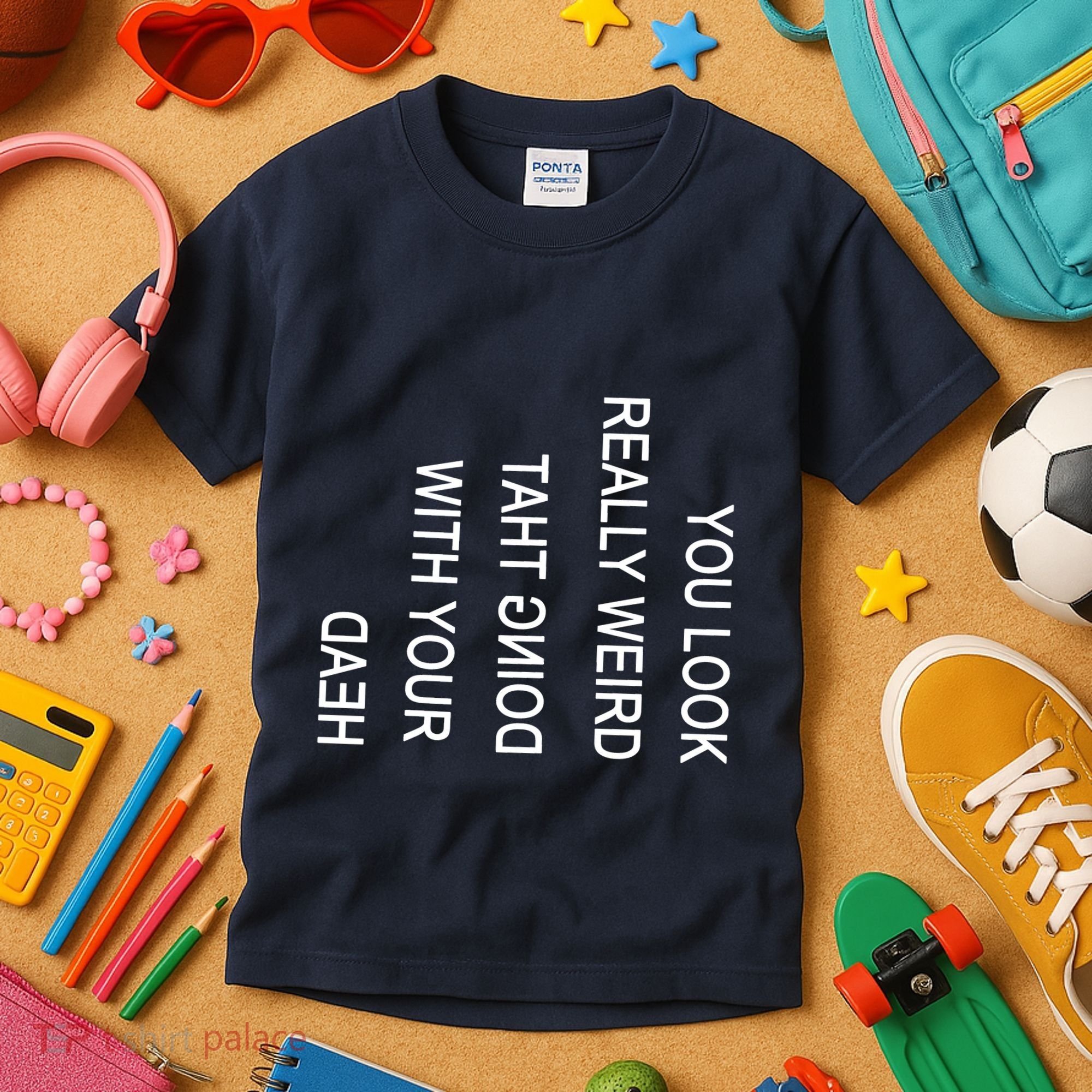You Look Really Weird Doing That With Your Head Funny Text Kids T-Shirt