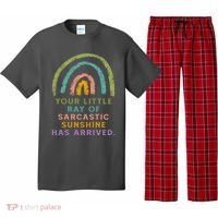 Your Little Ray Of Sarcastic Sunshine Has Arrived Rainbow Funny Pajama Set thumb 0