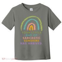 Your Little Ray Of Sarcastic Sunshine Has Arrived Rainbow Funny Toddler T-Shirt thumb 0