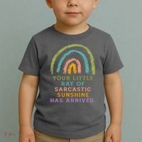Your Little Ray Of Sarcastic Sunshine Has Arrived Rainbow Funny Toddler T-Shirt thumb 2