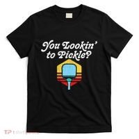 You Lookin To Pickle Pickleball Retro 80s Fit2serve T-Shirt thumb 0