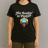 You Lookin To Pickle Pickleball Retro 80s Fit2serve T-Shirt thumb 4