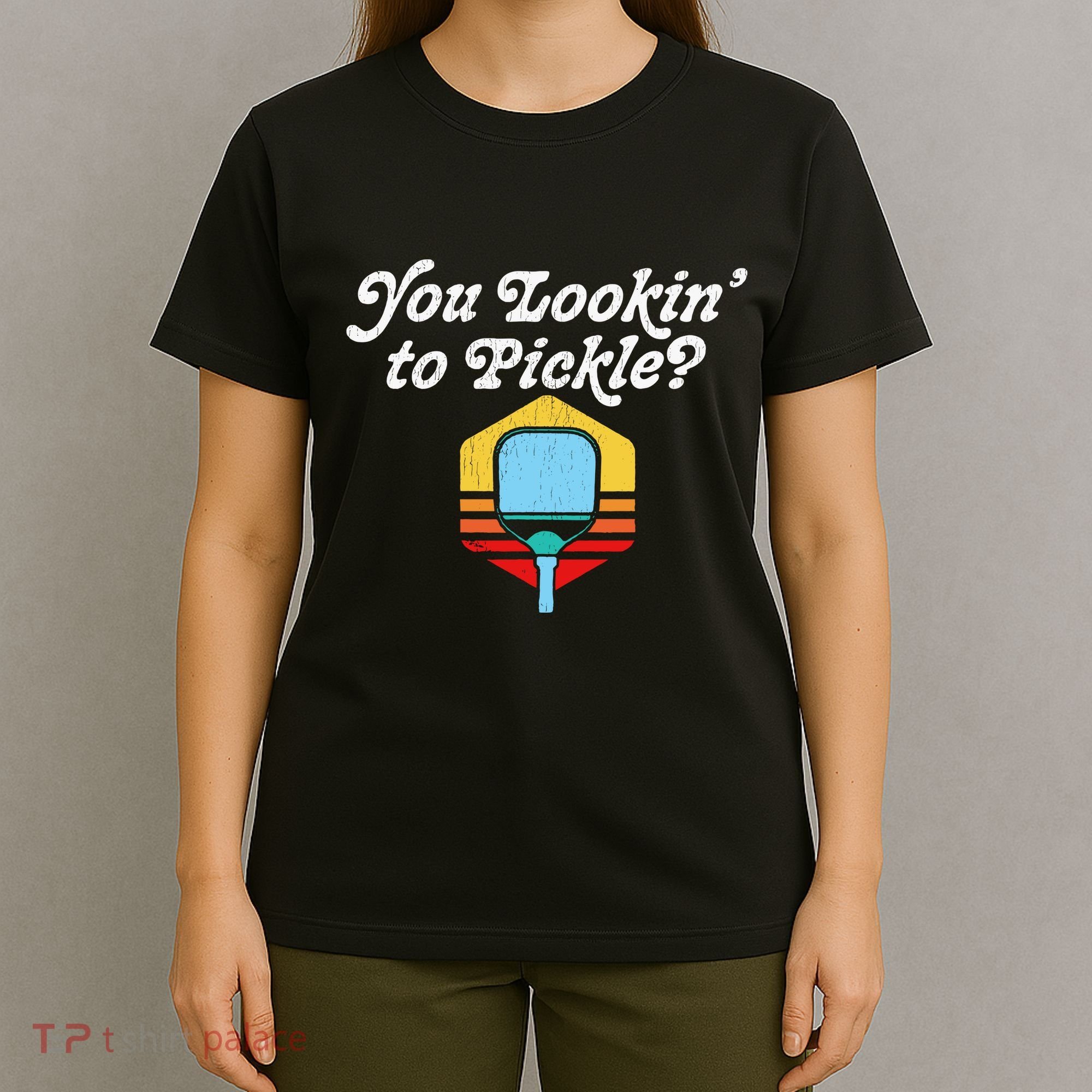 You Lookin To Pickle Pickleball Retro 80s Fit2serve T-Shirt