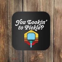 You Lookin To Pickle Pickleball Retro 80s Fit2serve Coaster thumb 0