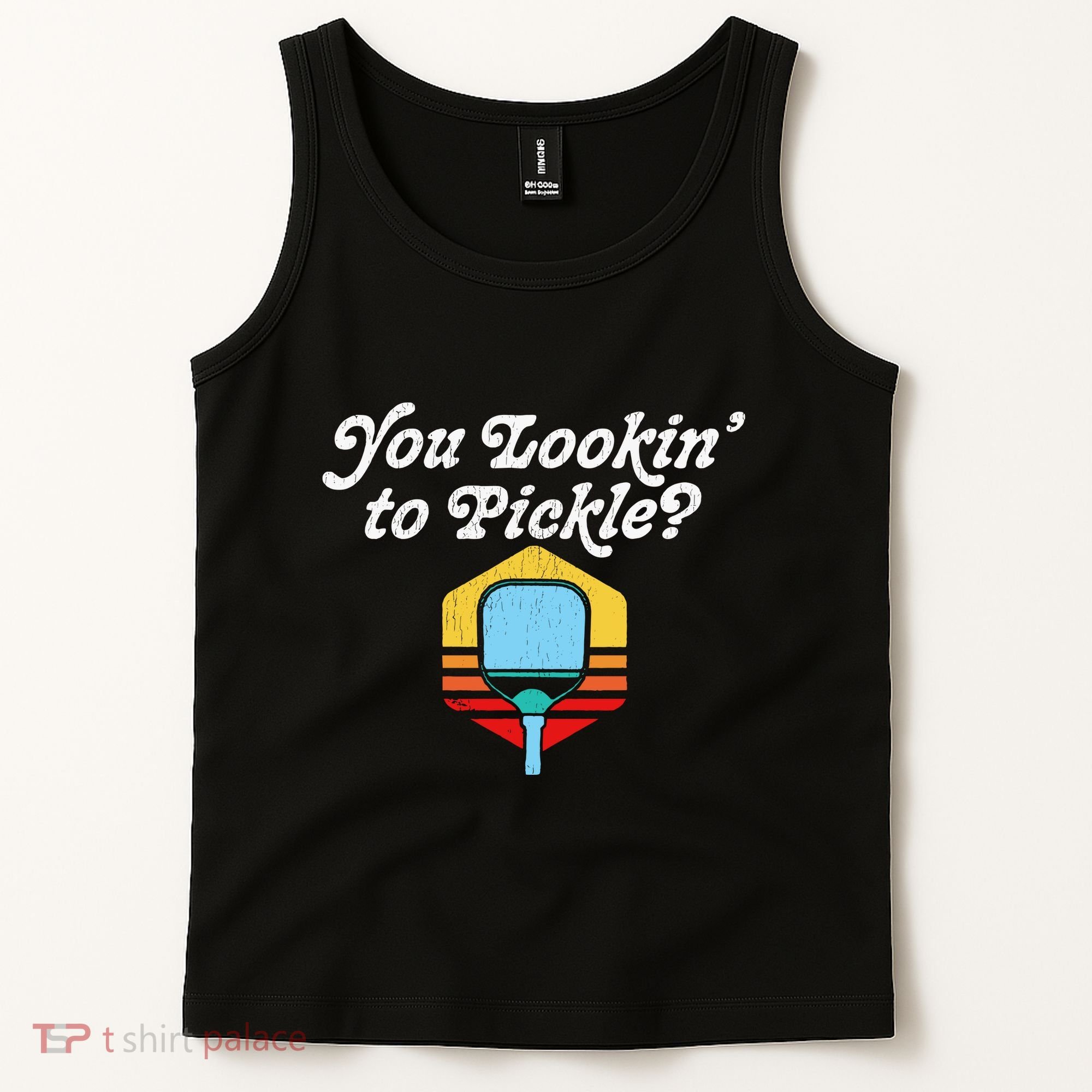 You Lookin To Pickle Pickleball Retro 80s Fit2serve Tank Top