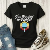 You Lookin To Pickle Pickleball Retro 80s Fit2serve Women's T-Shirt thumb 3
