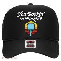 You Lookin To Pickle Pickleball Retro 80s Hat thumb 0