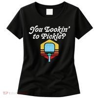 You Lookin To Pickle Pickleball Retro 80s Women's T-Shirt thumb 0