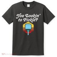You Lookin To Pickle Pickleball Retro 80s T-Shirt thumb 0