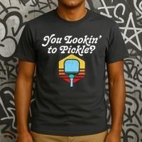 You Lookin To Pickle Pickleball Retro 80s T-Shirt thumb 3