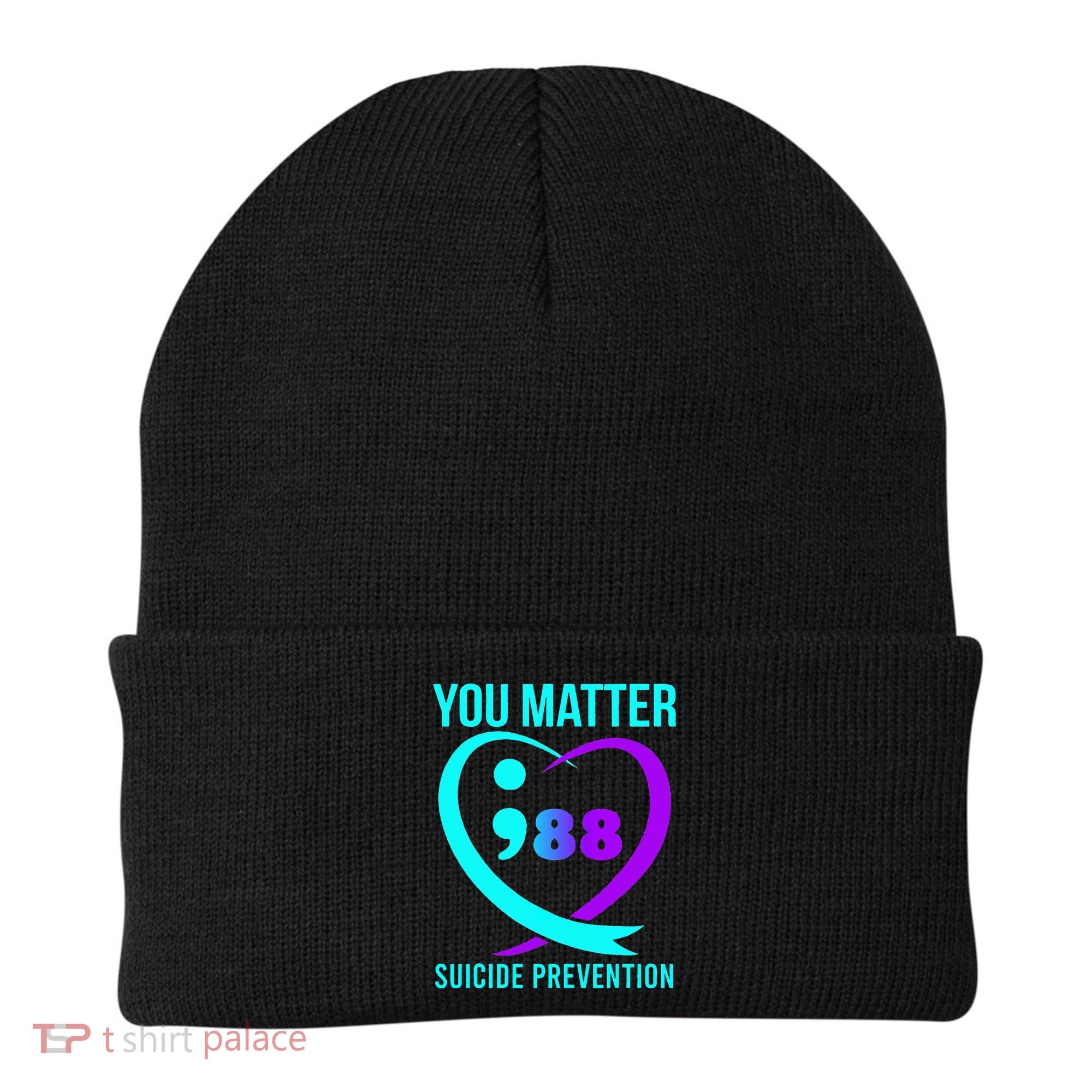 You Matter 988 Suicide Prevention Awareneess Beanie