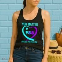 You Matter 988 Suicide Prevention Awareneess Women's Tank Top thumb 2