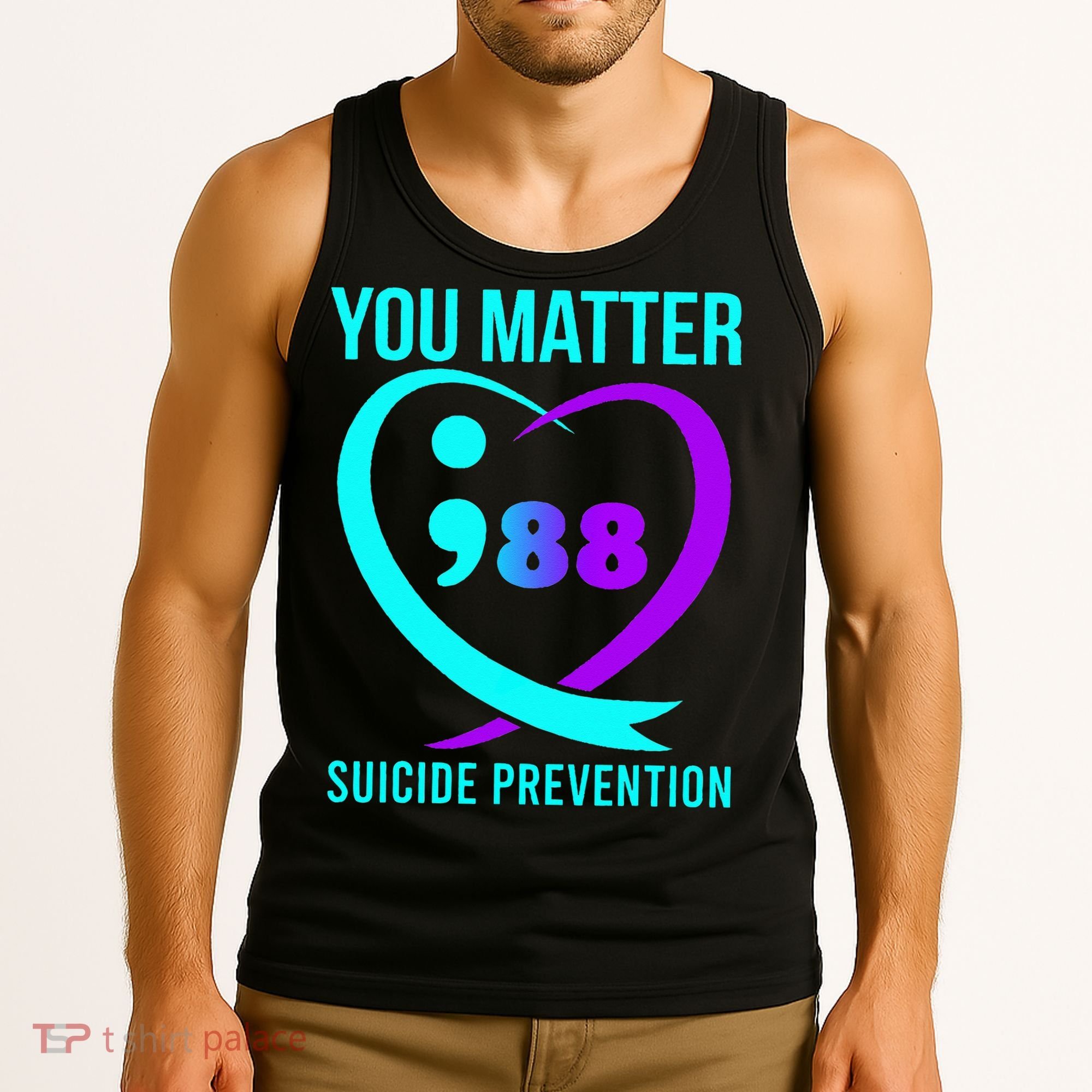 You Matter 988 Suicide Prevention Awareneess Tank Top