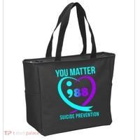 You Matter 988 Suicide Prevention Awareneess Tote Bag thumb 2