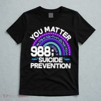 You Matter 988 Semicolon Suicide Prevention T-Shirt thumb 5