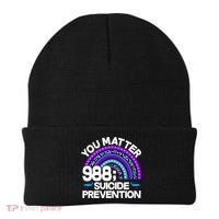 You Matter 988 Semicolon Suicide Prevention Beanie thumb 0