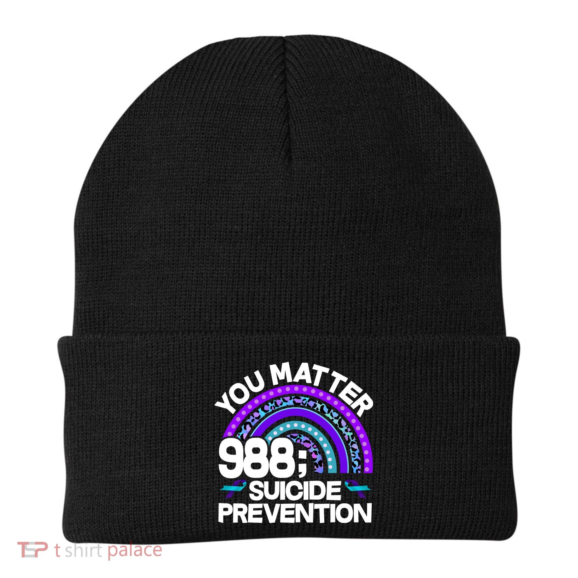 You Matter 988 Semicolon Suicide Prevention Beanie