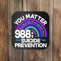 You Matter 988 Semicolon Suicide Prevention Coaster thumb 0