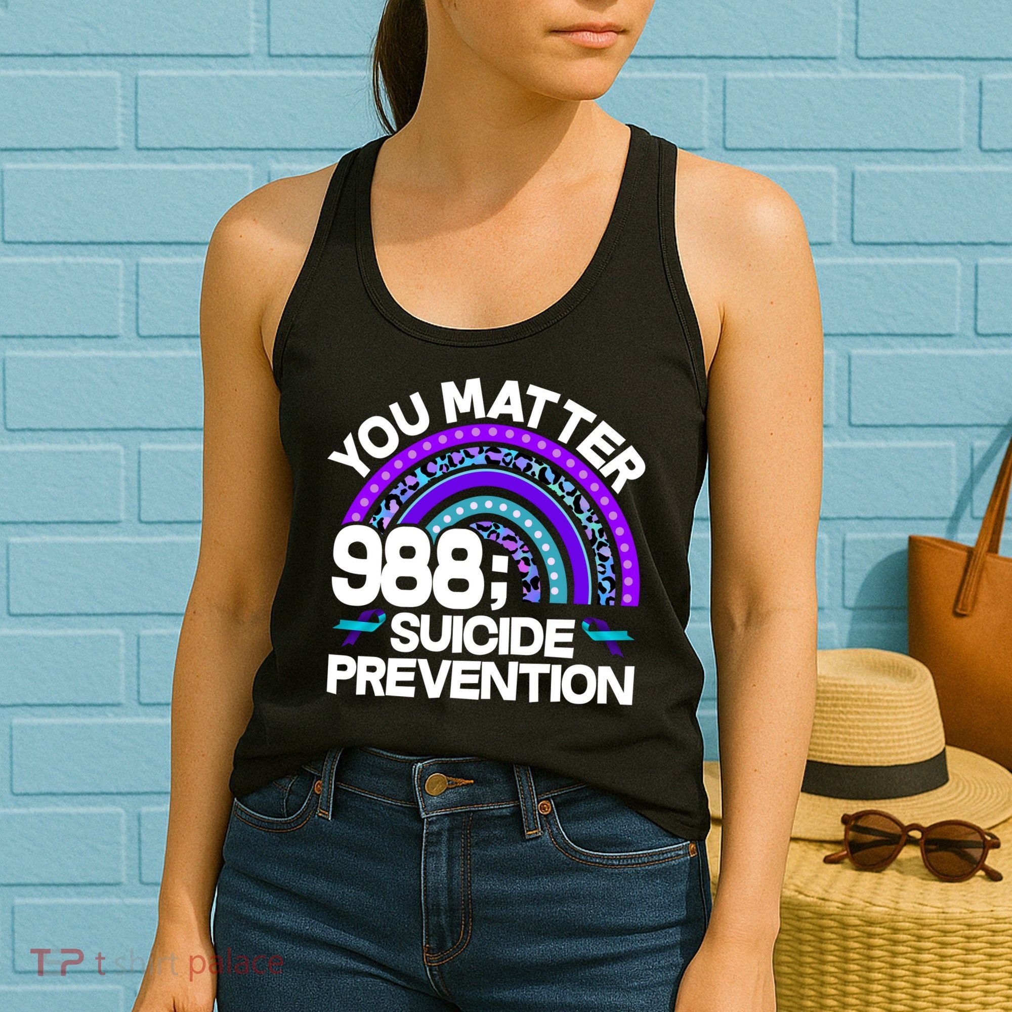 You Matter 988 Semicolon Suicide Prevention Women's Tank Top