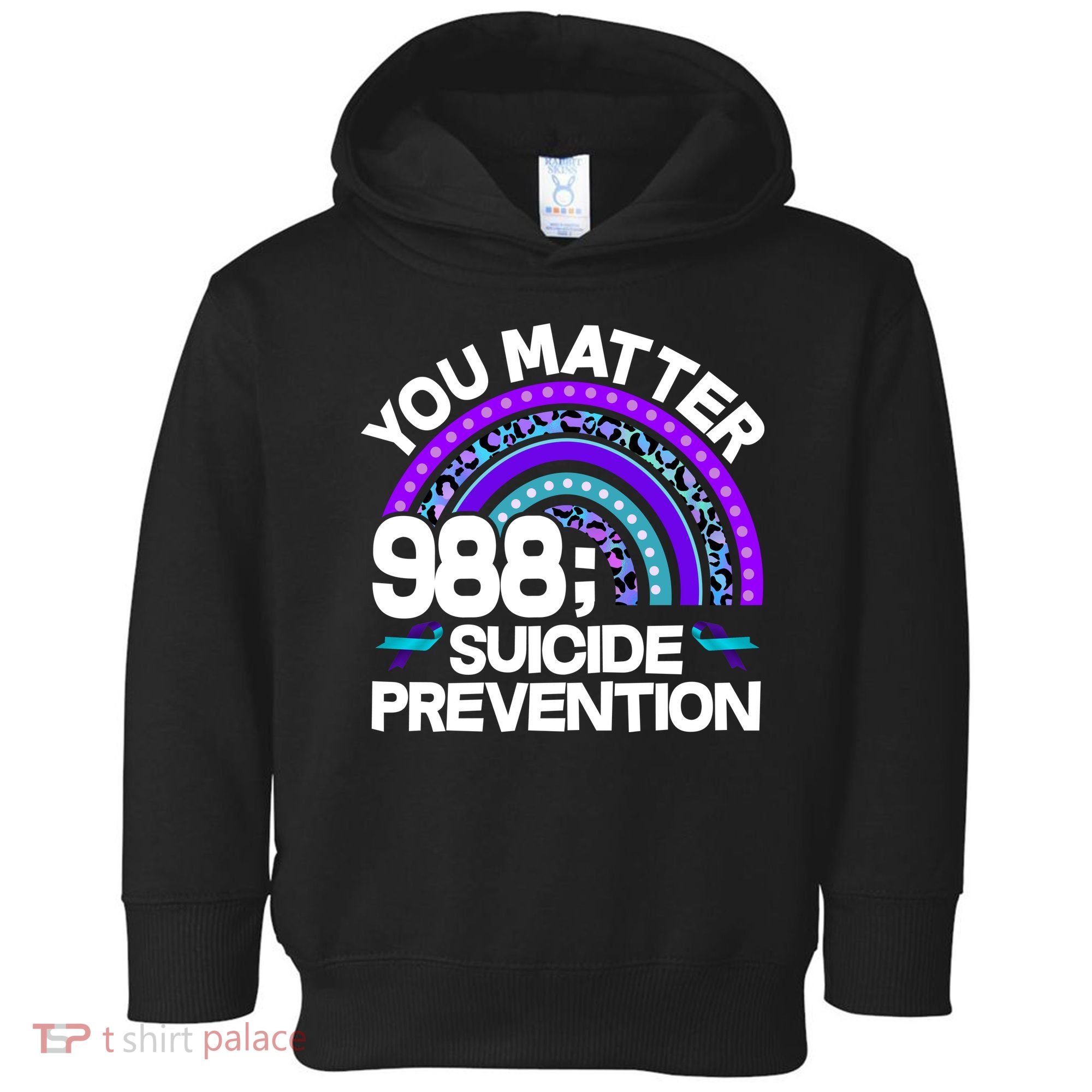 You Matter 988 Semicolon Suicide Prevention Toddler Hoodie