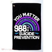 You Matter 988 Semicolon Suicide Prevention Golf Towel thumb 0