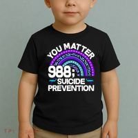 You Matter 988 Semicolon Suicide Prevention Toddler T-Shirt thumb 2