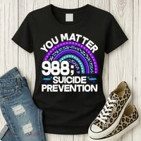 You Matter 988 Semicolon Suicide Prevention Women's T-Shirt thumb 3