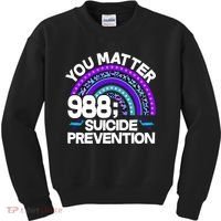 You Matter 988 Semicolon Suicide Prevention Kids Sweatshirt thumb 0