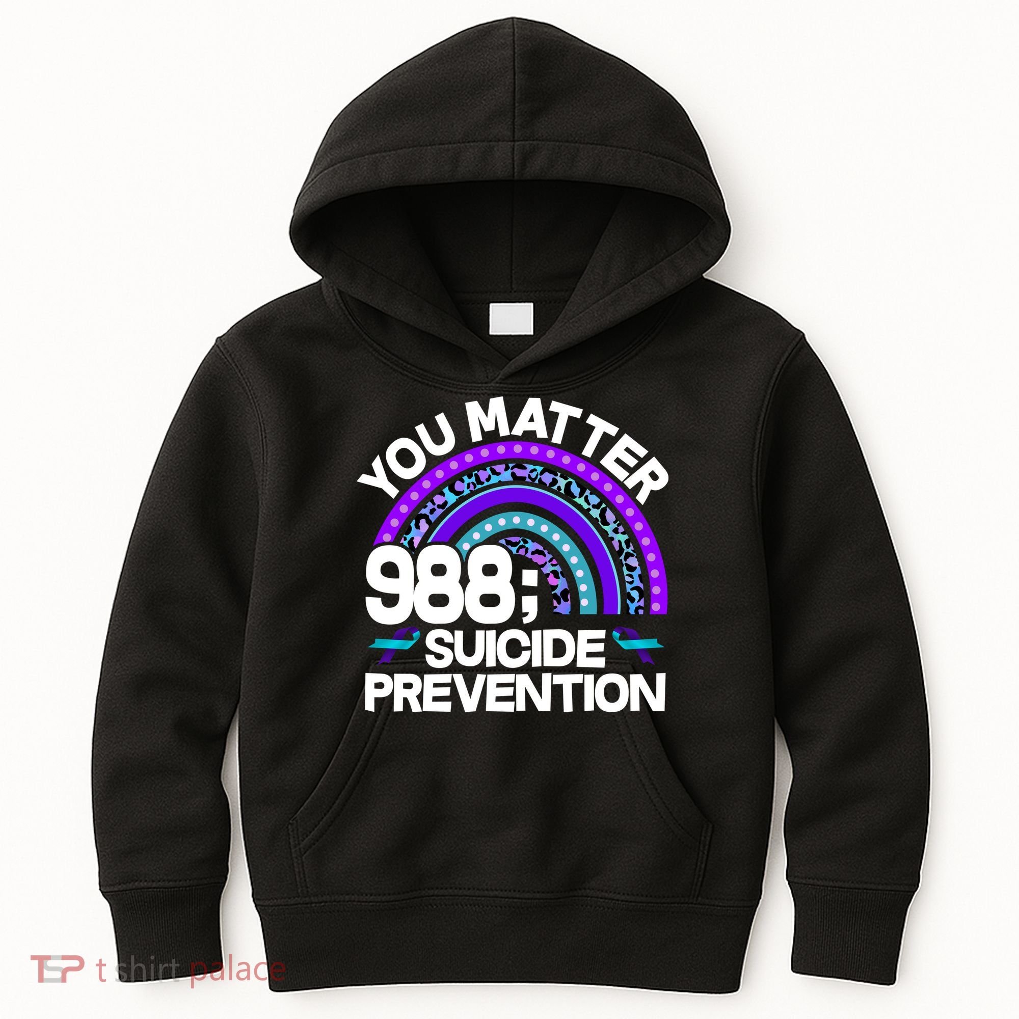 You Matter 988 Semicolon Suicide Prevention Kids Hoodie