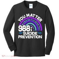 You Matter 988 Semicolon Suicide Prevention Kids Long Sleeve Shirt thumb 0