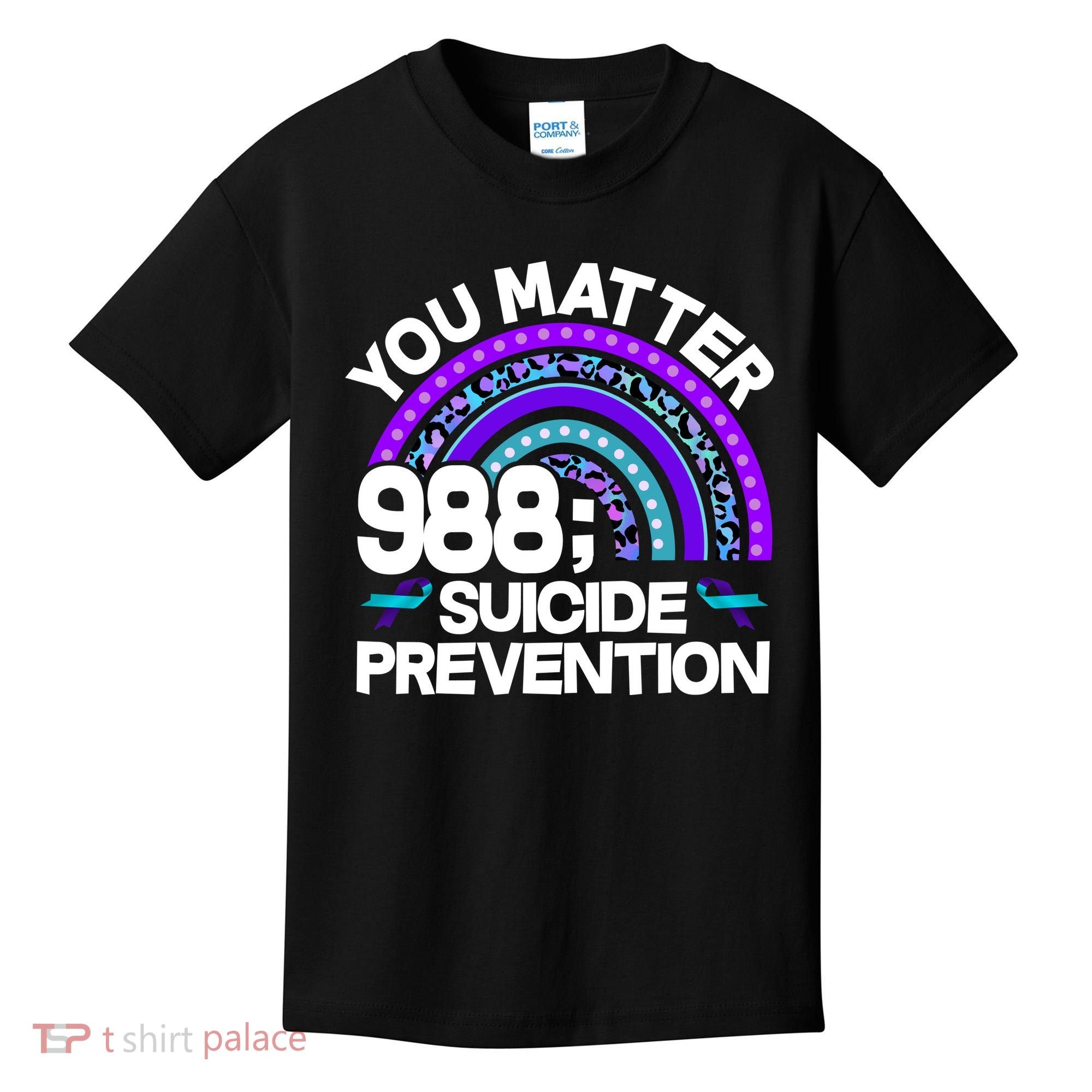 You Matter 988 Semicolon Suicide Prevention Kids T-Shirt
