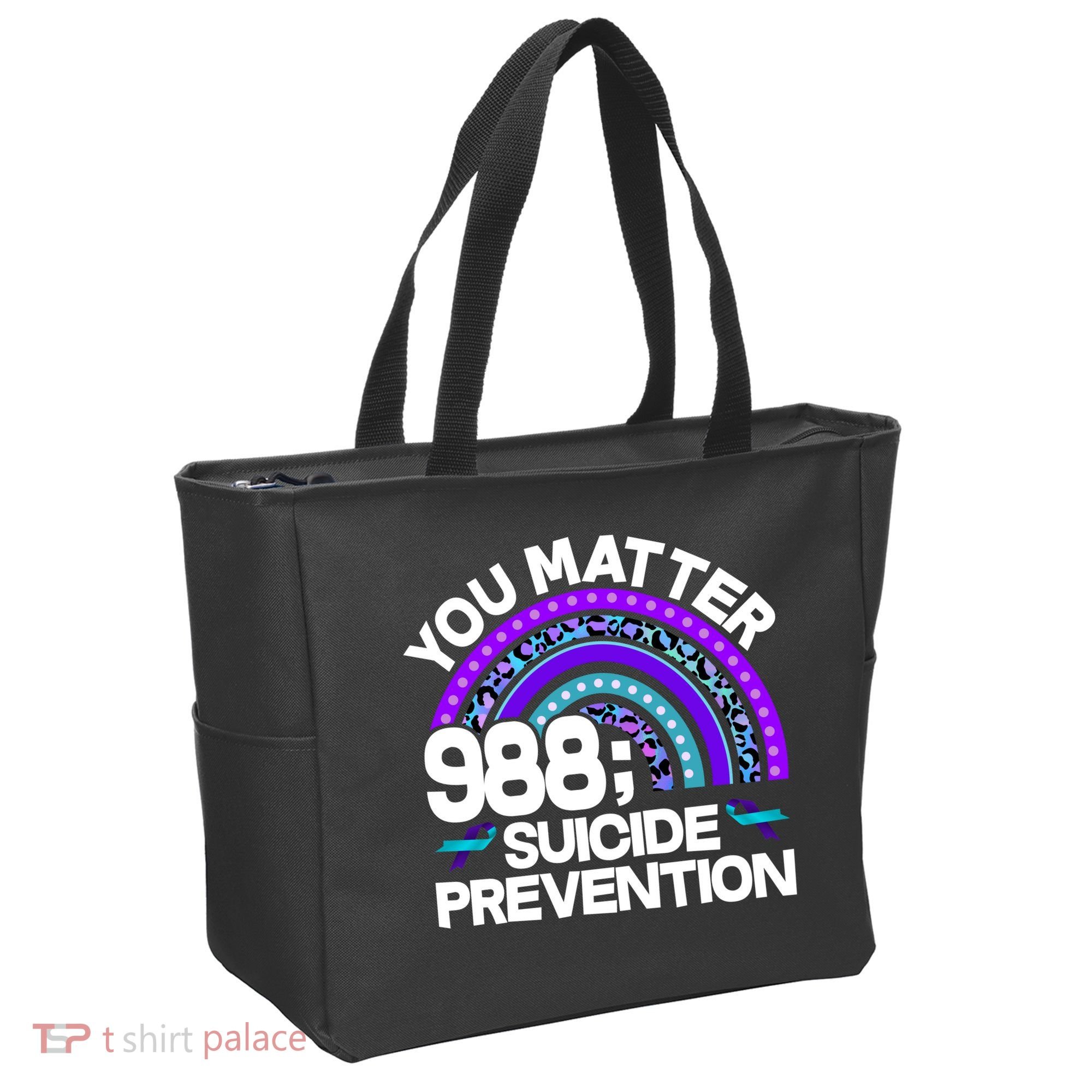 You Matter 988 Semicolon Suicide Prevention Tote Bag