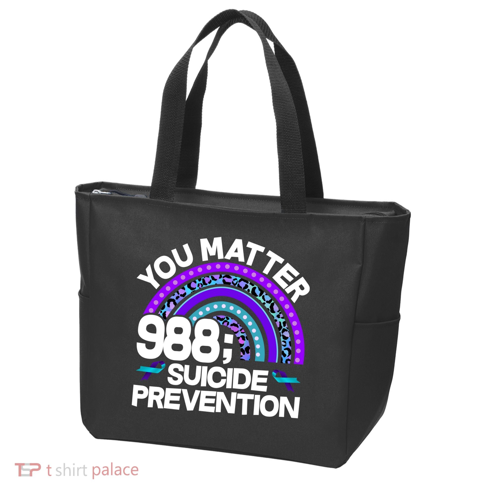 You Matter 988 Semicolon Suicide Prevention Tote Bag