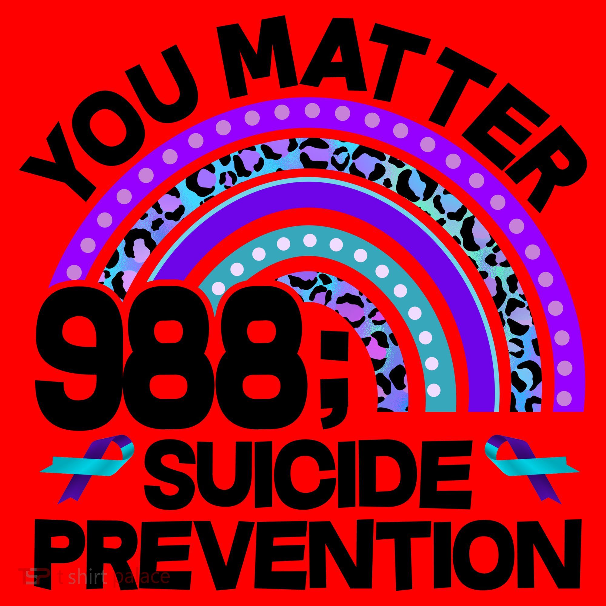 You Matter 988 Semicolon Suicide Prevention Santa Hat