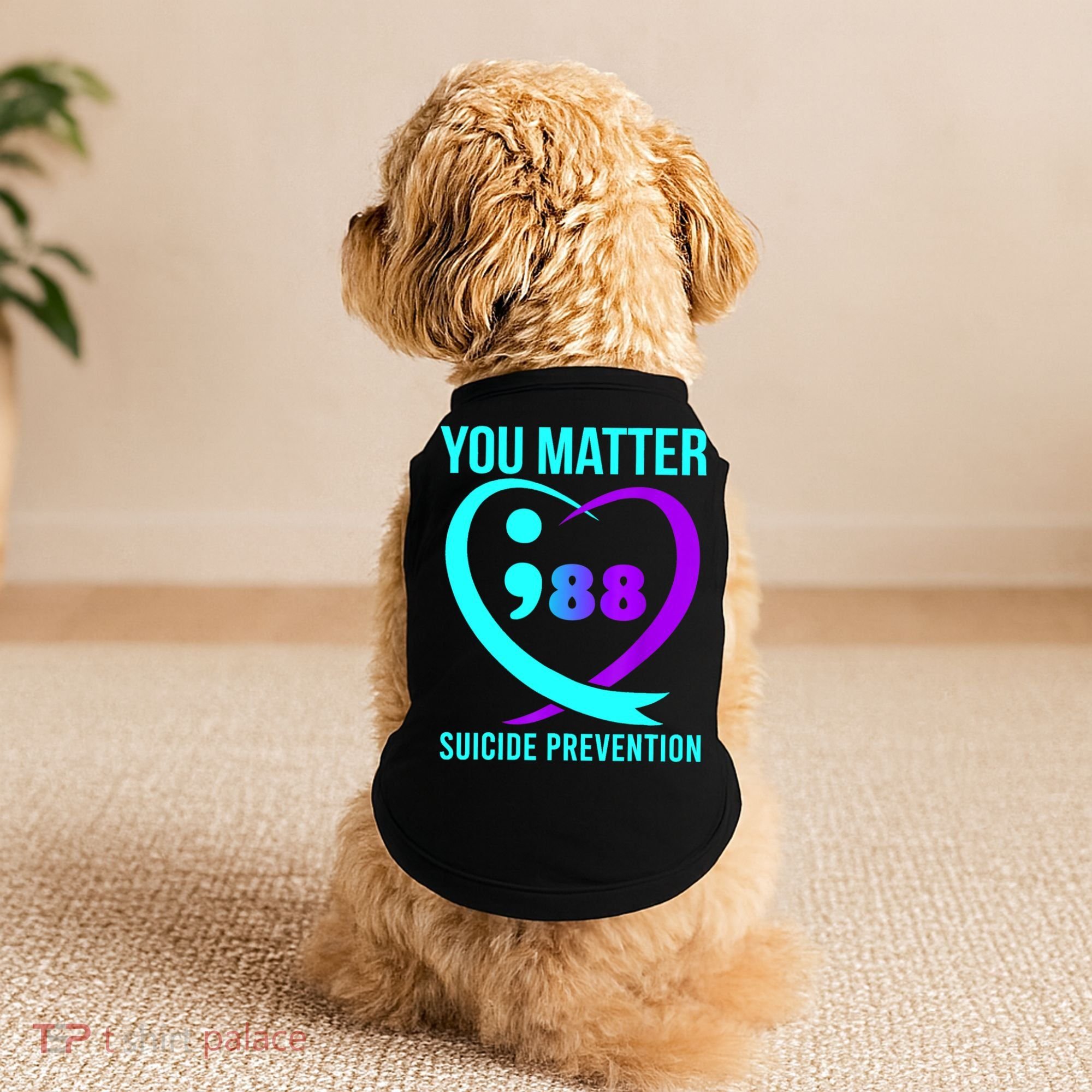 You Matter 988 Suicide Prevention Awareneess Doggie Tank