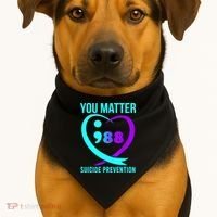 You Matter 988 Suicide Prevention Awareneess USA-Made Doggie Bandana thumb 1