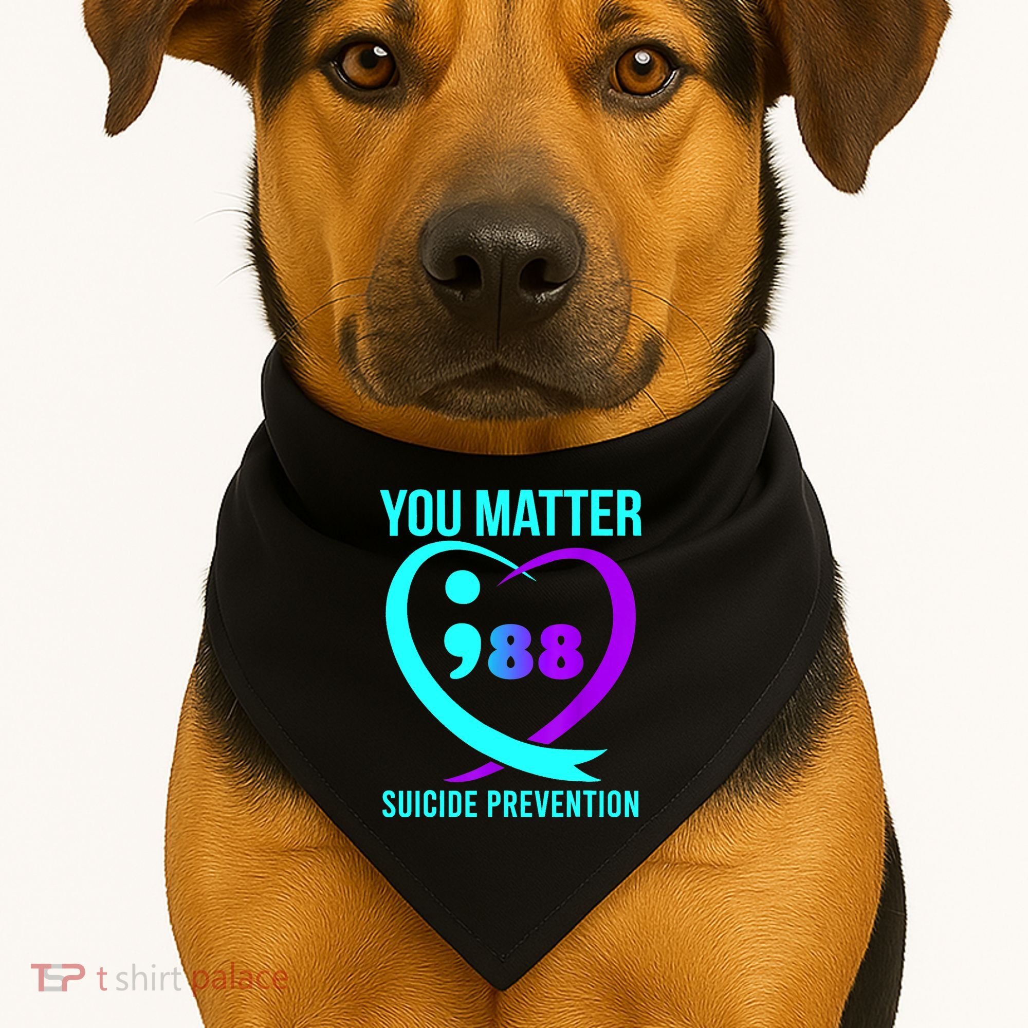 You Matter 988 Suicide Prevention Awareneess USA-Made Doggie Bandana