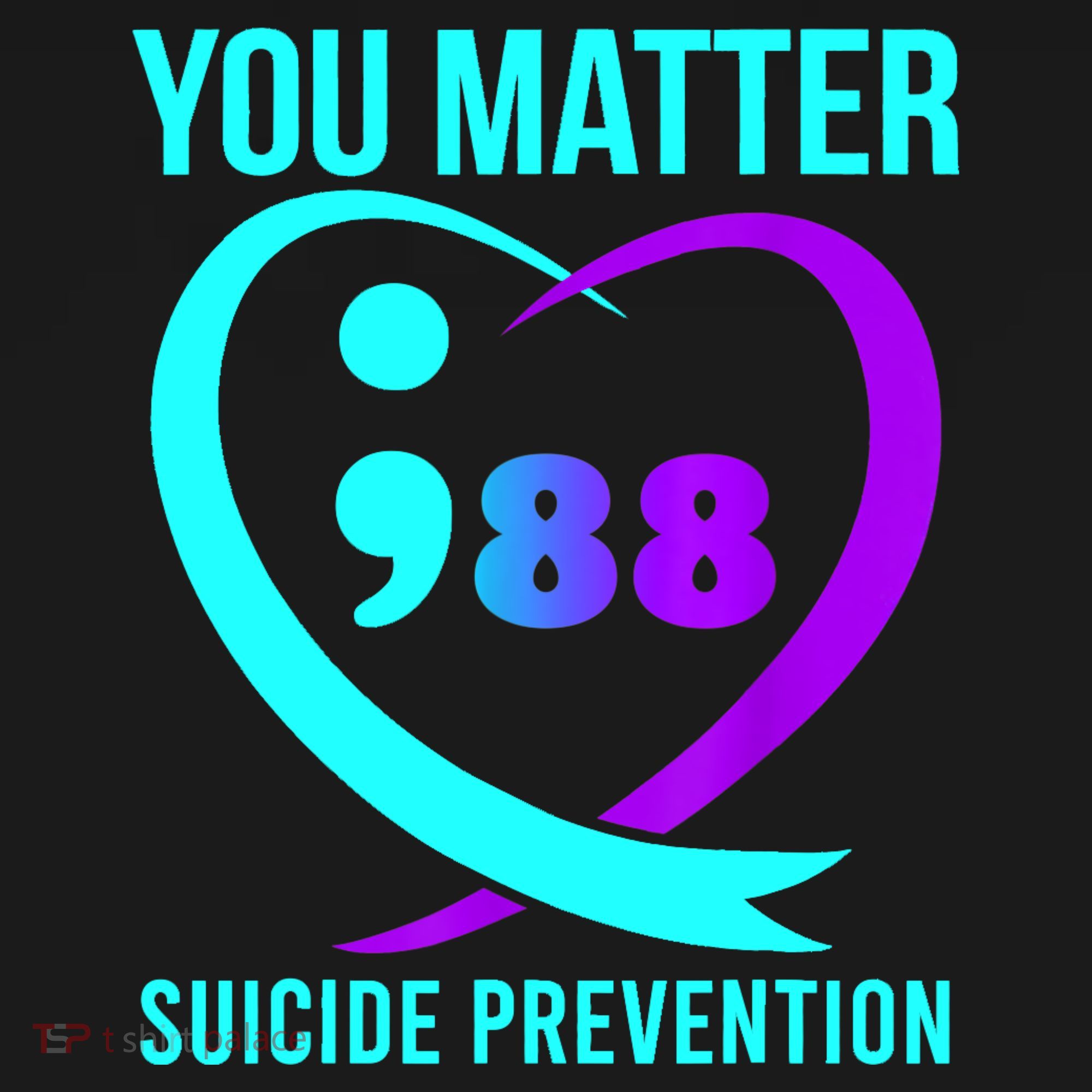 You Matter 988 Suicide Prevention Awareneess USA-Made Doggie Bandana