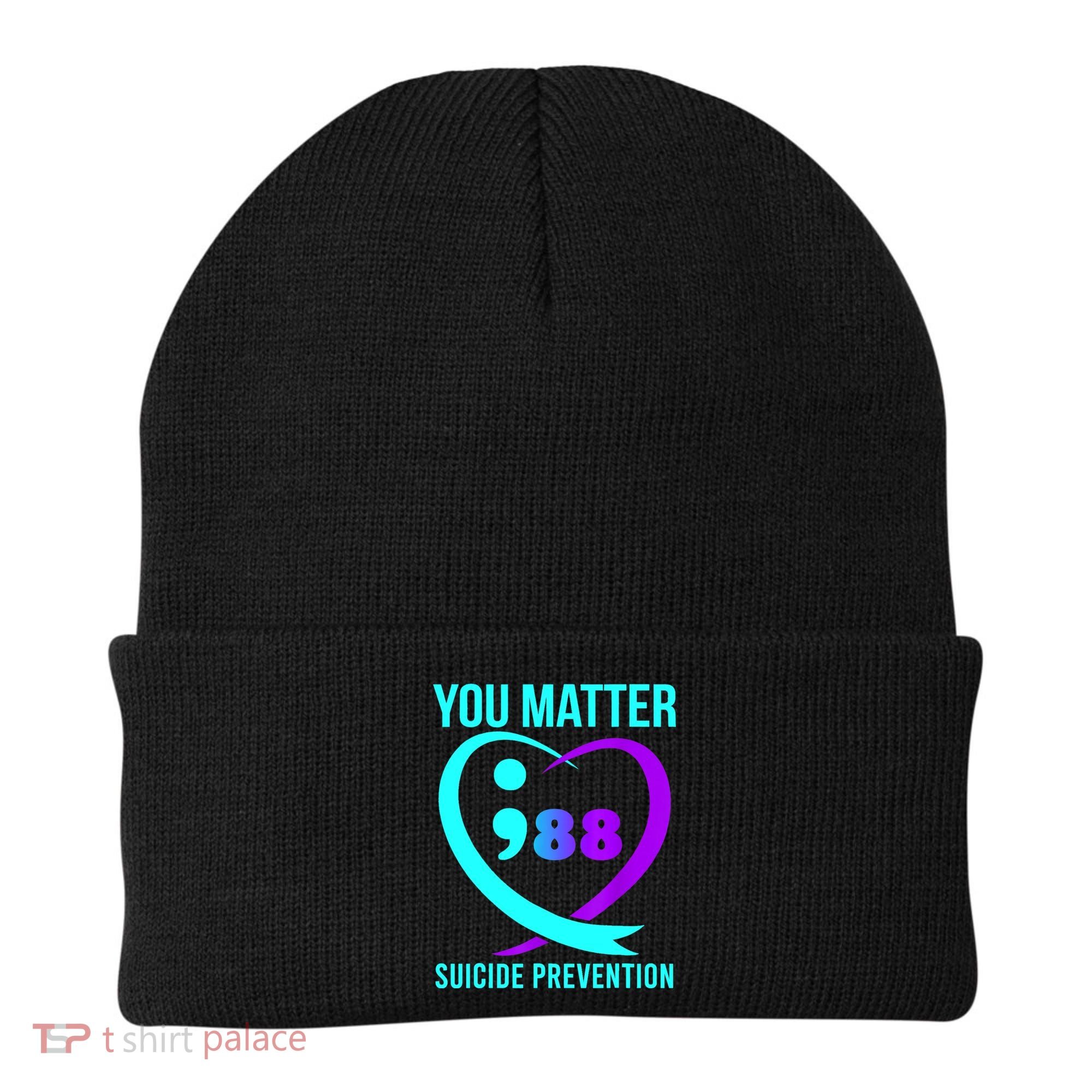 You Matter 988 Suicide Prevention Awareneess Beanie