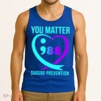 You Matter 988 Suicide Prevention Awareneess Tank Top thumb 3