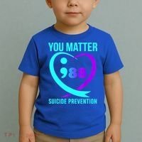 You Matter 988 Suicide Prevention Awareneess Toddler T-Shirt thumb 2