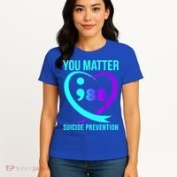 You Matter 988 Suicide Prevention Awareneess Women's T-Shirt thumb 4