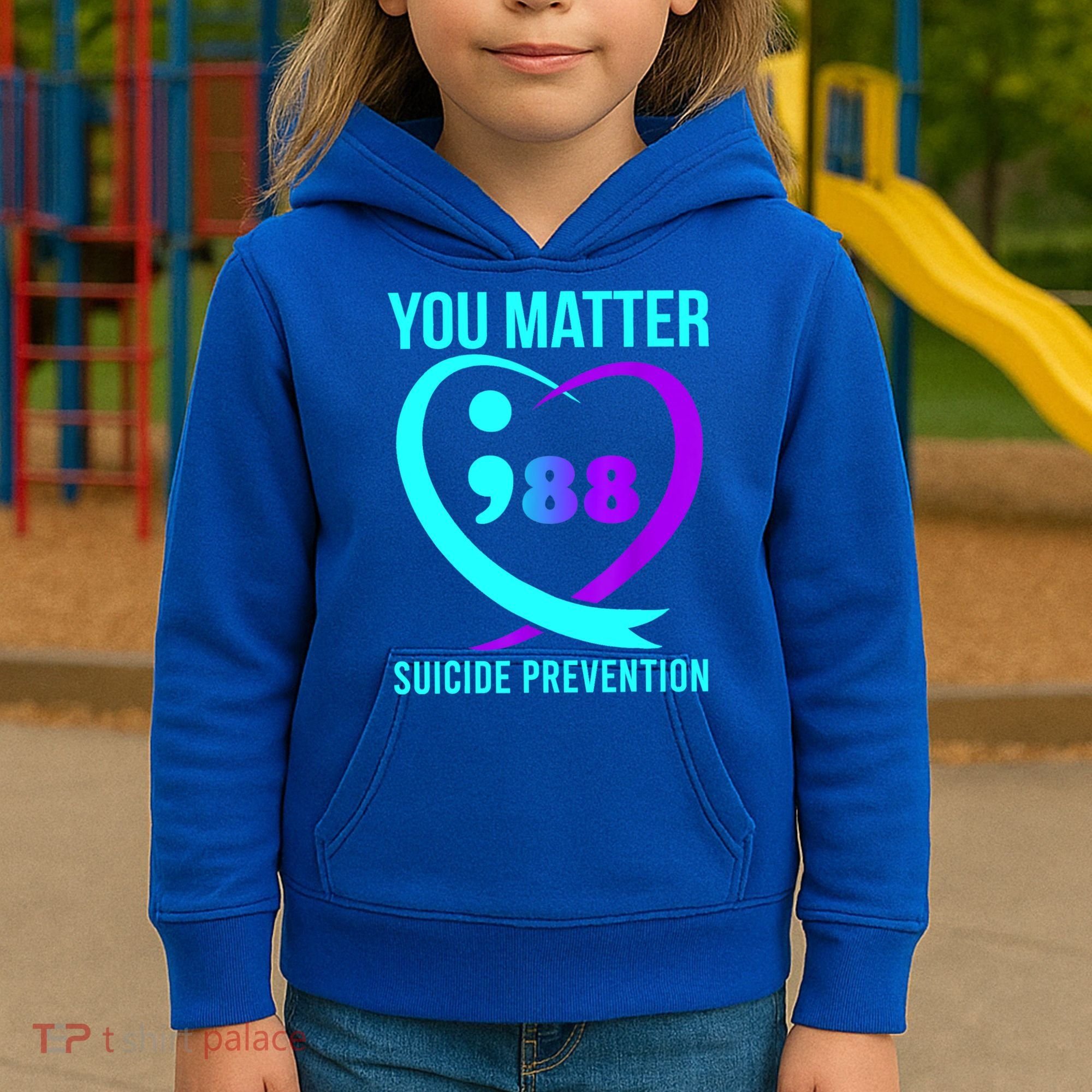 You Matter 988 Suicide Prevention Awareneess Kids Hoodie