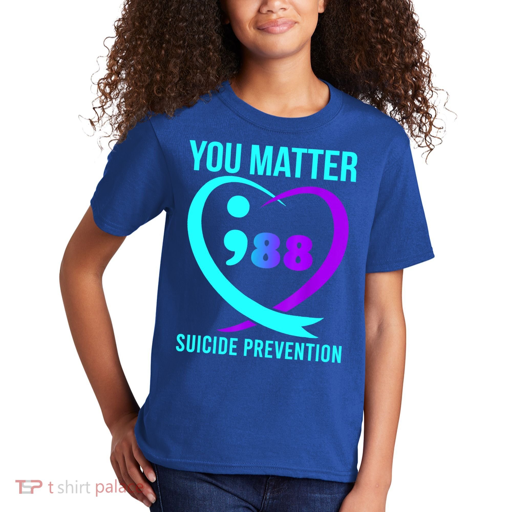 You Matter 988 Suicide Prevention Awareneess Kids T-Shirt
