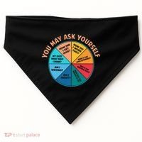You May Ask Yourself Once In A Lifetime Pie Chart USA-Made Doggie Bandana thumb 0