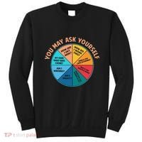 You May Ask Yourself Once In A Lifetime Pie Chart Sweatshirt thumb 0