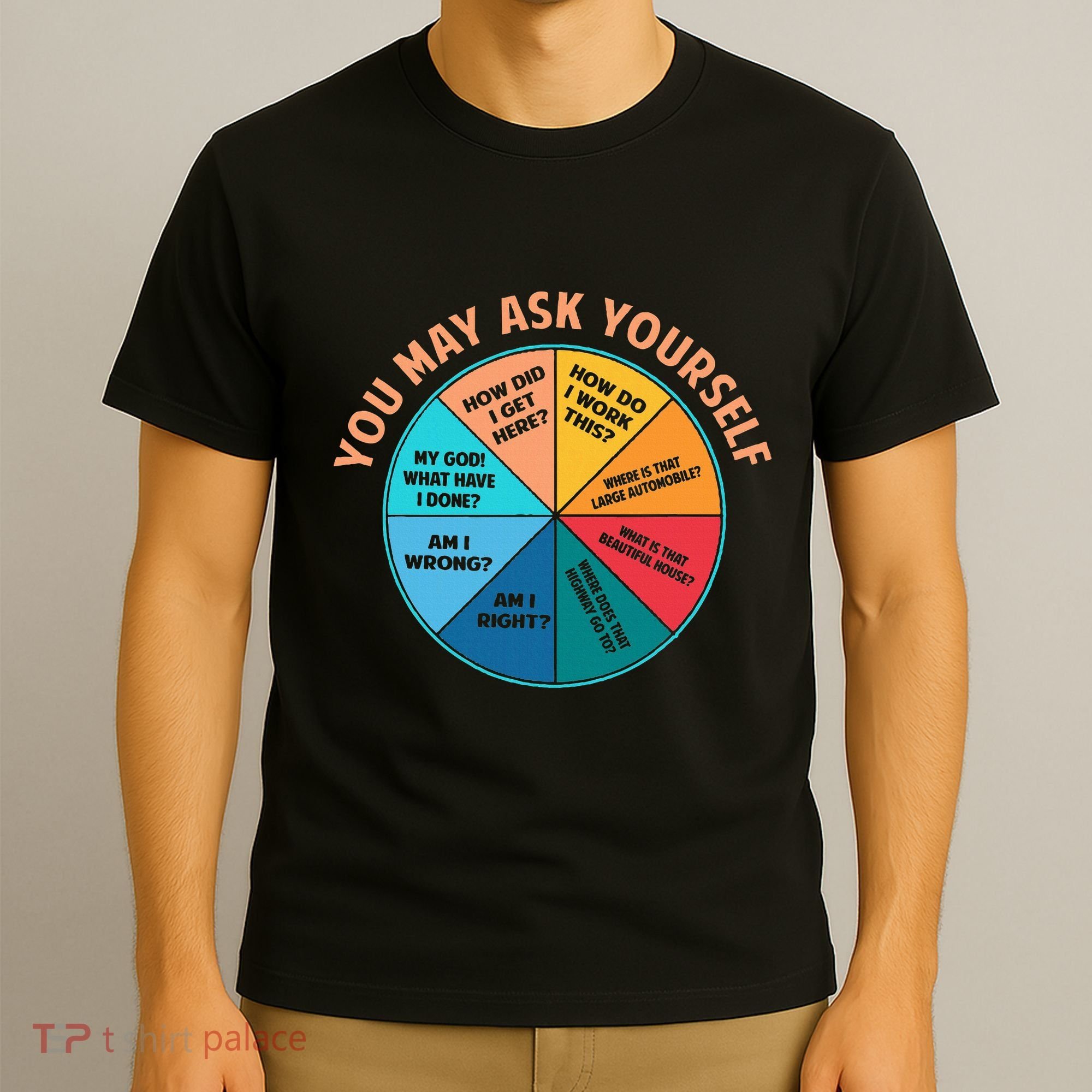 You May Ask Yourself Once In A Lifetime Pie Chart T-Shirt