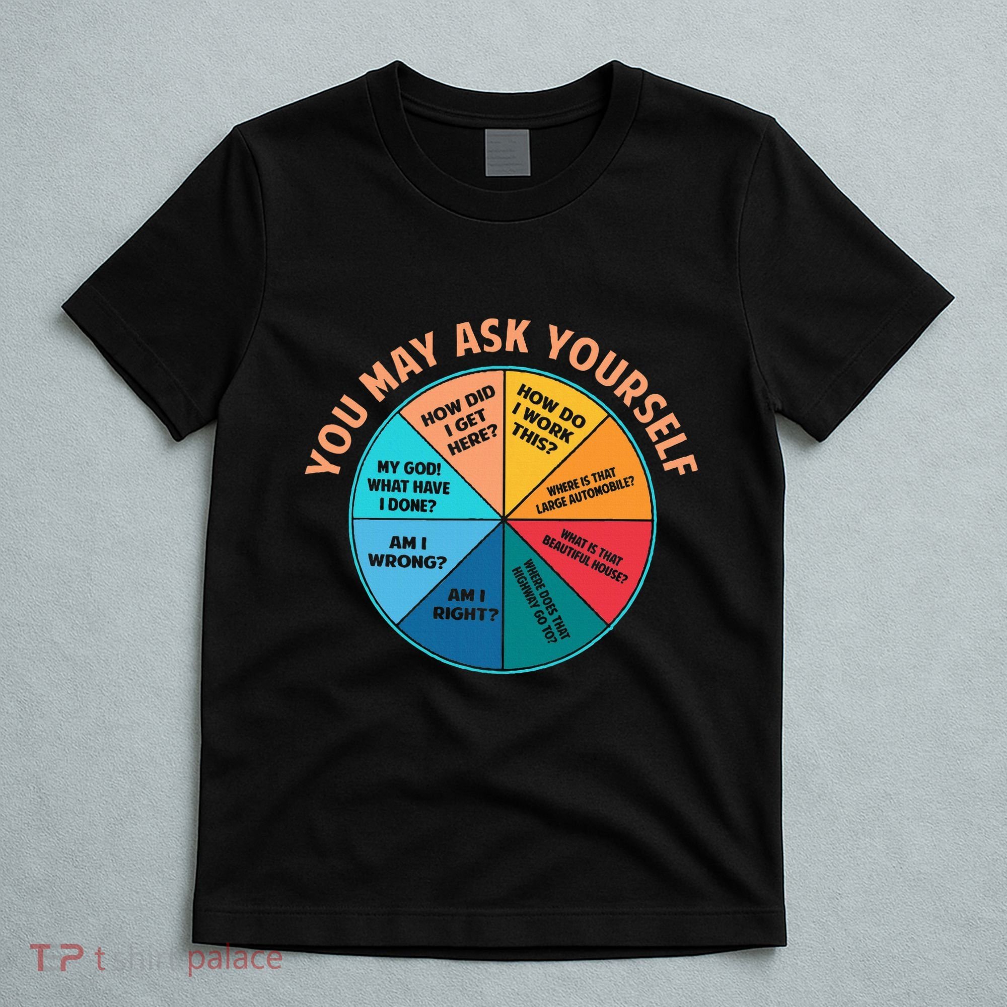 You May Ask Yourself Once In A Lifetime Pie Chart T-Shirt